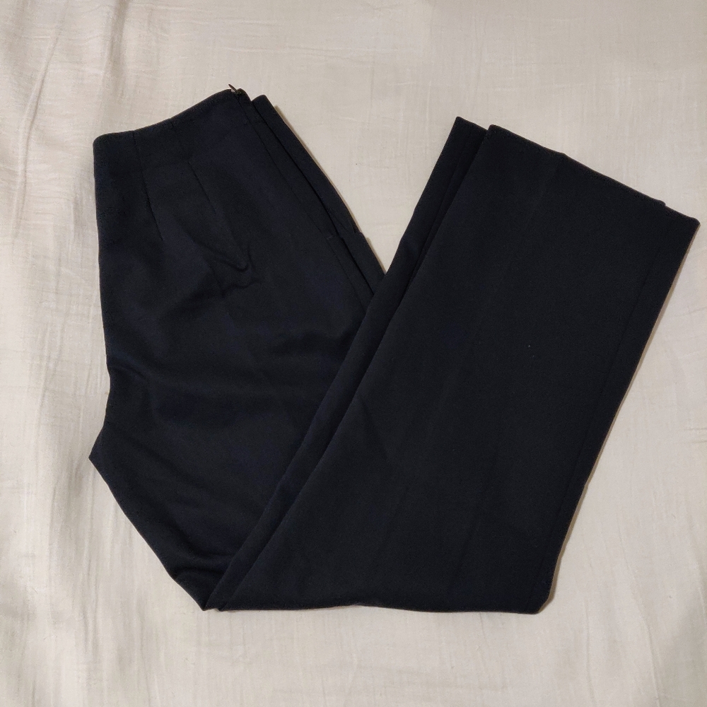 Talbots Stretch Wool-Lined Wide Leg Dress Pants